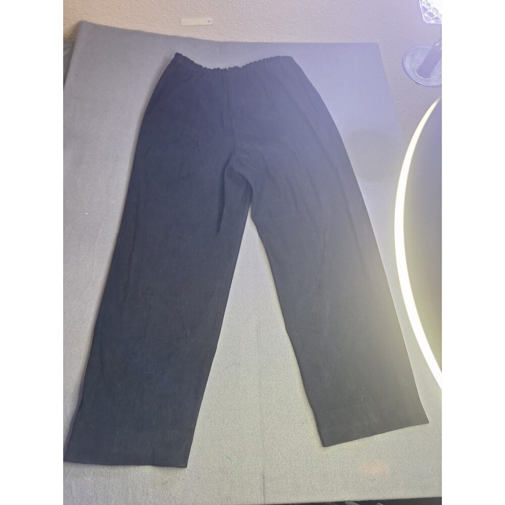 VTG Positive Attitude 2PC Beige Tweed Jacket Black Pants Pants Suit Size 12 - Picture 12 of 13
